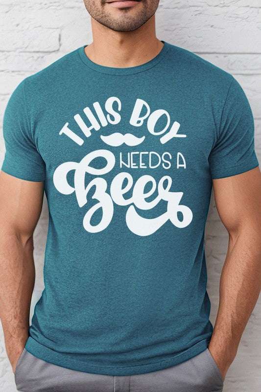 Cali Boutique Father's Day Tees This Boy Need a Beer Tee - Men Shirts | MENLL